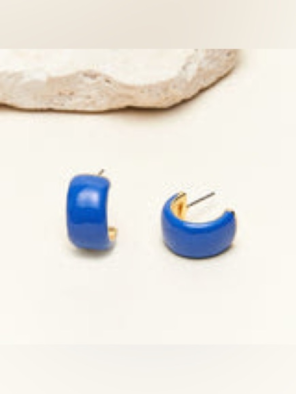 Mignonne gavigan enamel huggie hoop earrings
